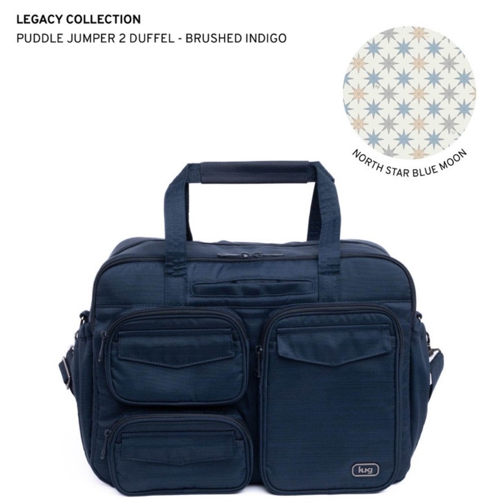 Lug Legacy Collection Puddle Jumper 2 Duffel Bag NWT Brushed Indigo